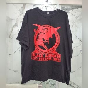 Black Sabbath 1975 European Tour T-Shirt Size 2X